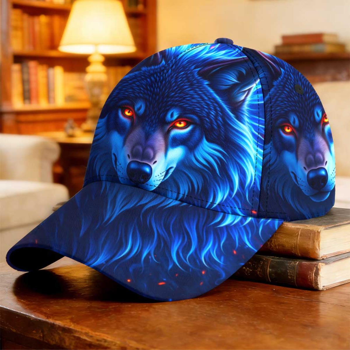 TEMU 1pc Wolf Baseball Cap Cycling Daily Use Student Cap Souvenir Fishing Vacation Cab Driver Cap 2d Full Print Breathable & Lightweight Fits Most