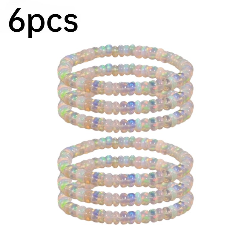 A Set Of 6 Stretch Bracelets With Mood Swings, Suitable For Daily Wear, Adjustable Size Easter