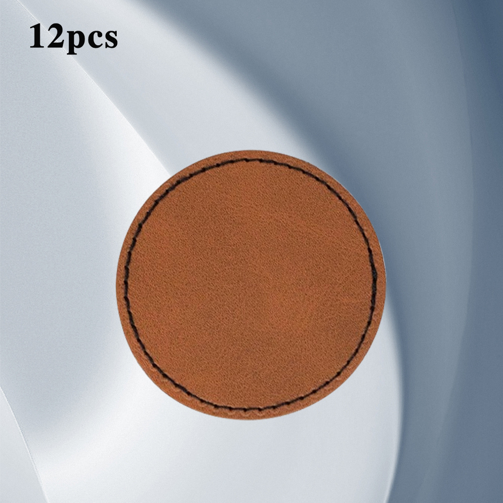 TEMU 12pcs Custom Personalized Faux Leather Tags, Laser Printed, Customize Your Content, Personalize Your Name, Diy Craft Tags, Knitting Enthusiast