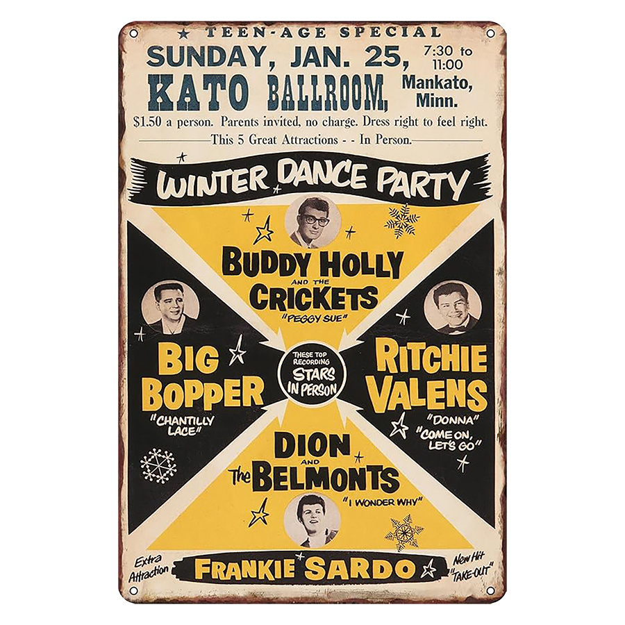 

Vintage 1959 & The Concert Poster - 8x12" Retro Metal Sign By Red Graphics - Ideal For Garage, Living Room, Bedroom, Office, Cafe, Bar Decor, Rock And Roll Decor