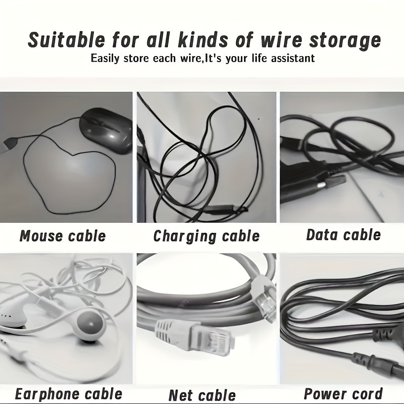 20pcs Silicone Cable Ties for Versatile Cord Organization