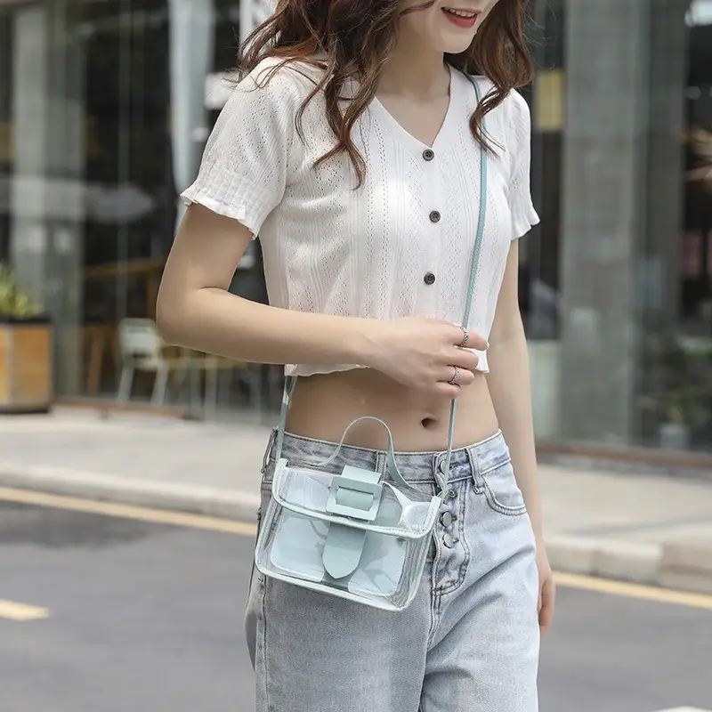 modern chic transparent womens shoulder bag versatile crossbody style in multiple colors pvc material with magnetic closure ideal for casual casual shoulder bag magnetic closure bag color handbag details 11