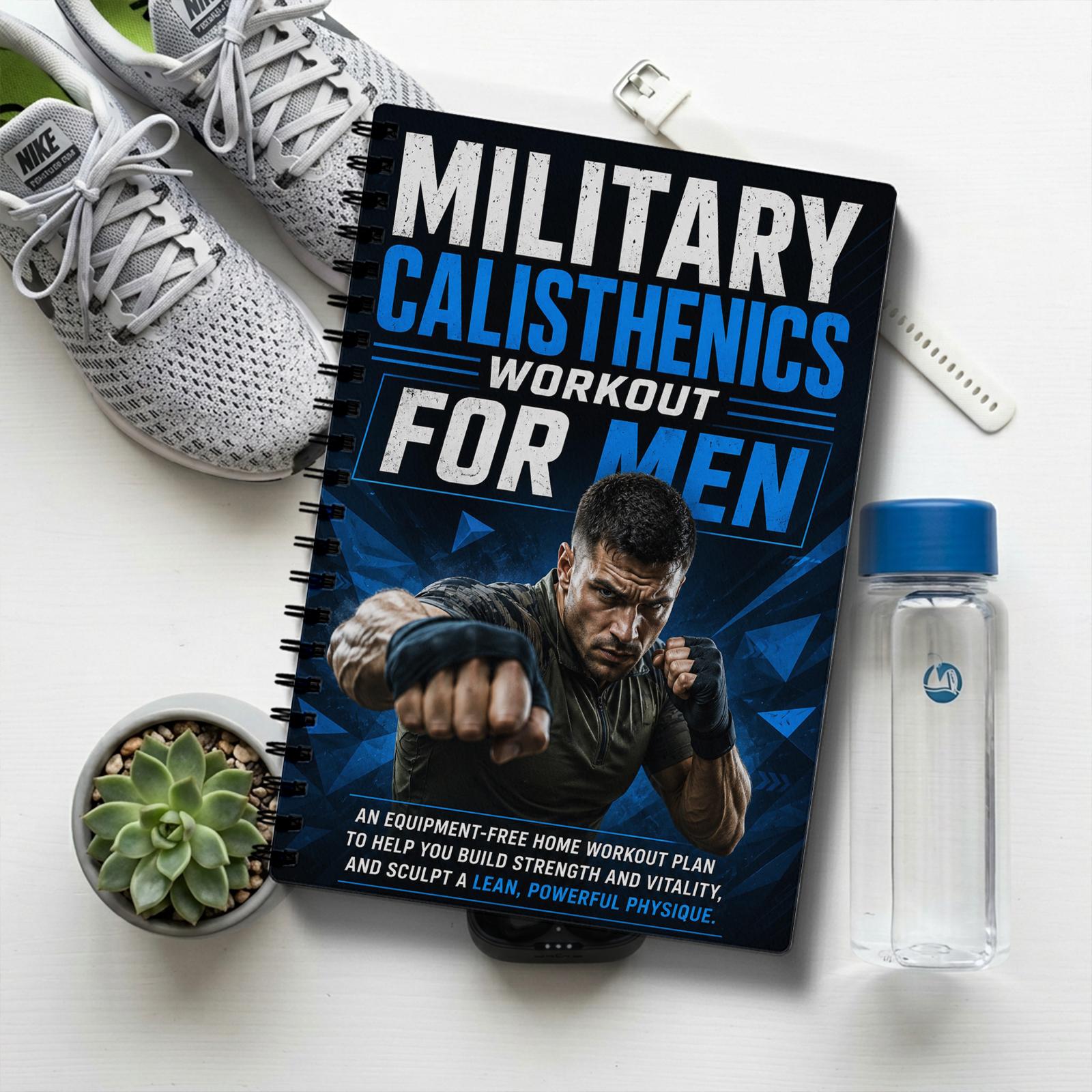 TEMU English Version Military-style Fitness Planner For Men: Equipment-free Bodyweight Training Program With Daily Workout , Strength Goals, Core