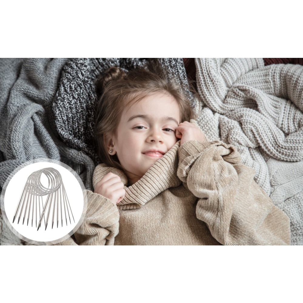 9/8pcs aiguilles circulaires à tricoter 80cm aiguilles Temu France