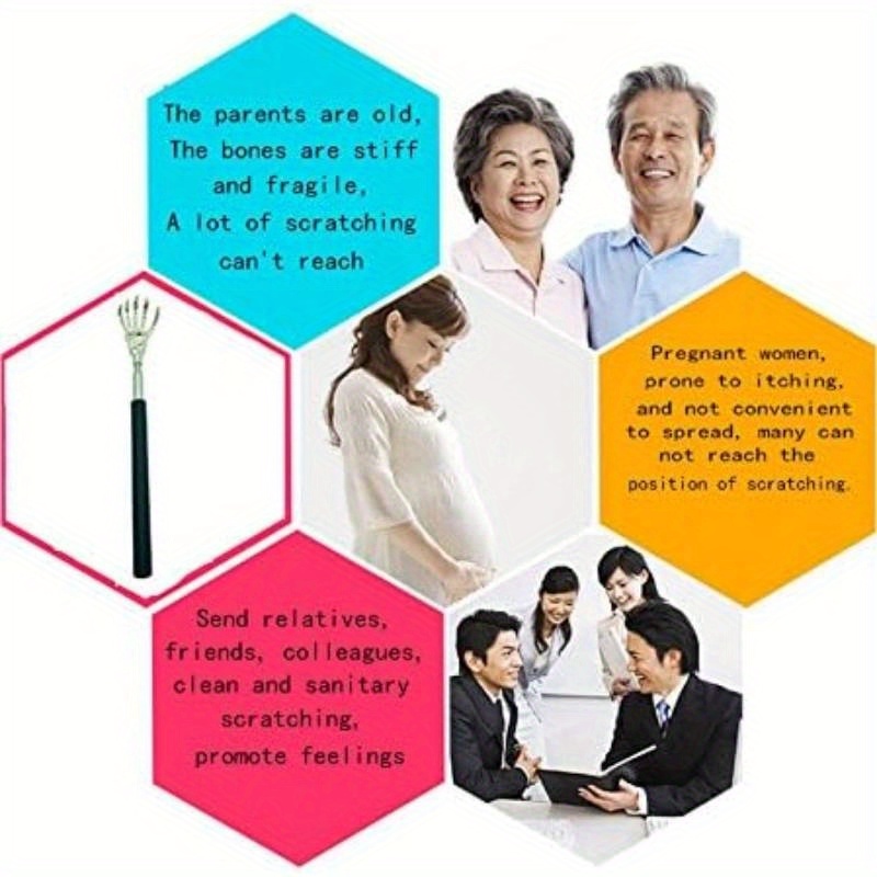 1 - portable extendable skeleton hand back scratcher, a humorous ghost hand massager, perfect as a stocking stuffer for men, dads, women, and adults in black., suitable for halloween & christmas. no artificial fragrances, step back stretcher gift Product details 3