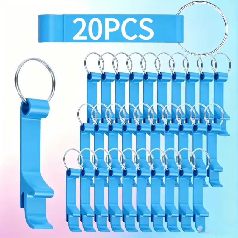 TEMU 20/21pcs Customizable Text - Brand Information - Bottle Opener Keychain With Number - Random Colors, Durable And Lightweight, Suitable For Party