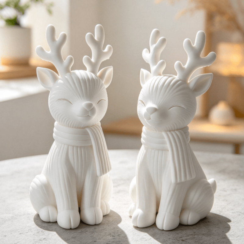 TEMU Lot de 2 figurines de nordique - Élégante décoration de scandinave , , la voiture et la table, statues de table en plastique pour cadeaux de