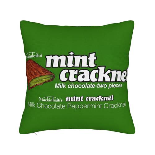 decorative pillowcases featuring a mint cracknel chocolate bar wrapper a to your living room and bedroom are soft machine washable and do not pillow inserts