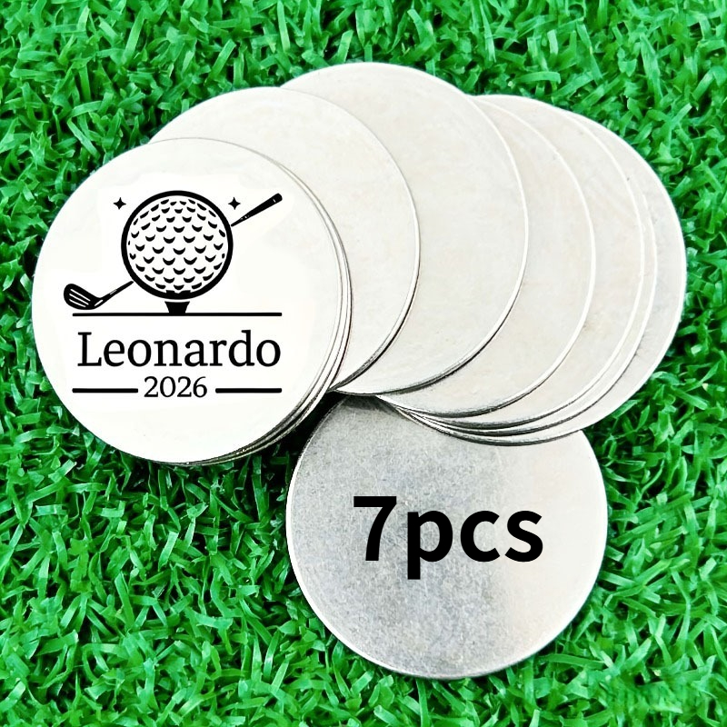 TEMU Personalized Metal Engraved Golf Ball Marker - Customizable Name/number/message, Easy To Find , Ideal Gift For Golfers (father's Day, Christmas,