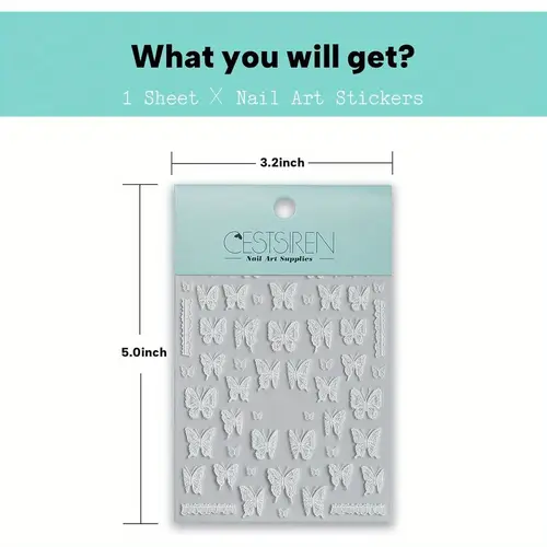 lace nail art stickers embossed nail decals self white nail accessories for women nail decorations