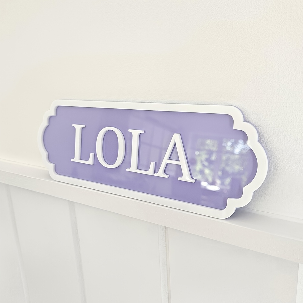 TEMU 1 2d Customized Personalized Acrylic Bedroom Nameplate, 2d Flat