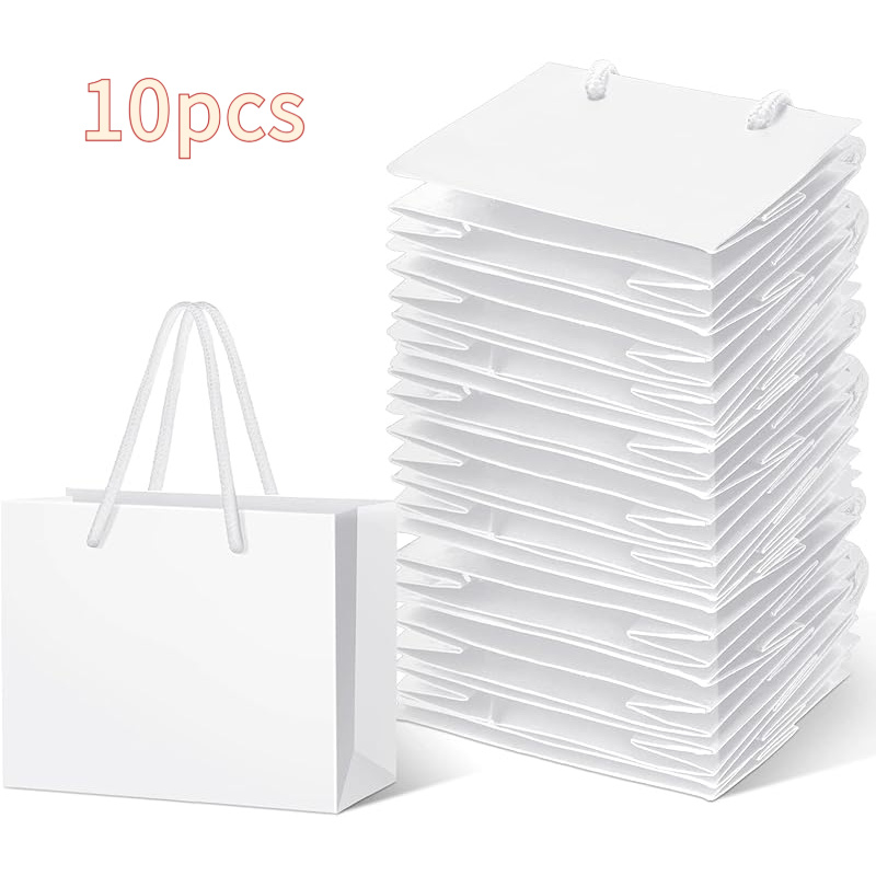 Gift For Her/him 10pcs Mini Gift Bags With Handles, Ultra Small Gift Bags For Cards, Weddings, Parties, Gifts, Birthdays, Packaging Supplies, Chrismas, Halloween