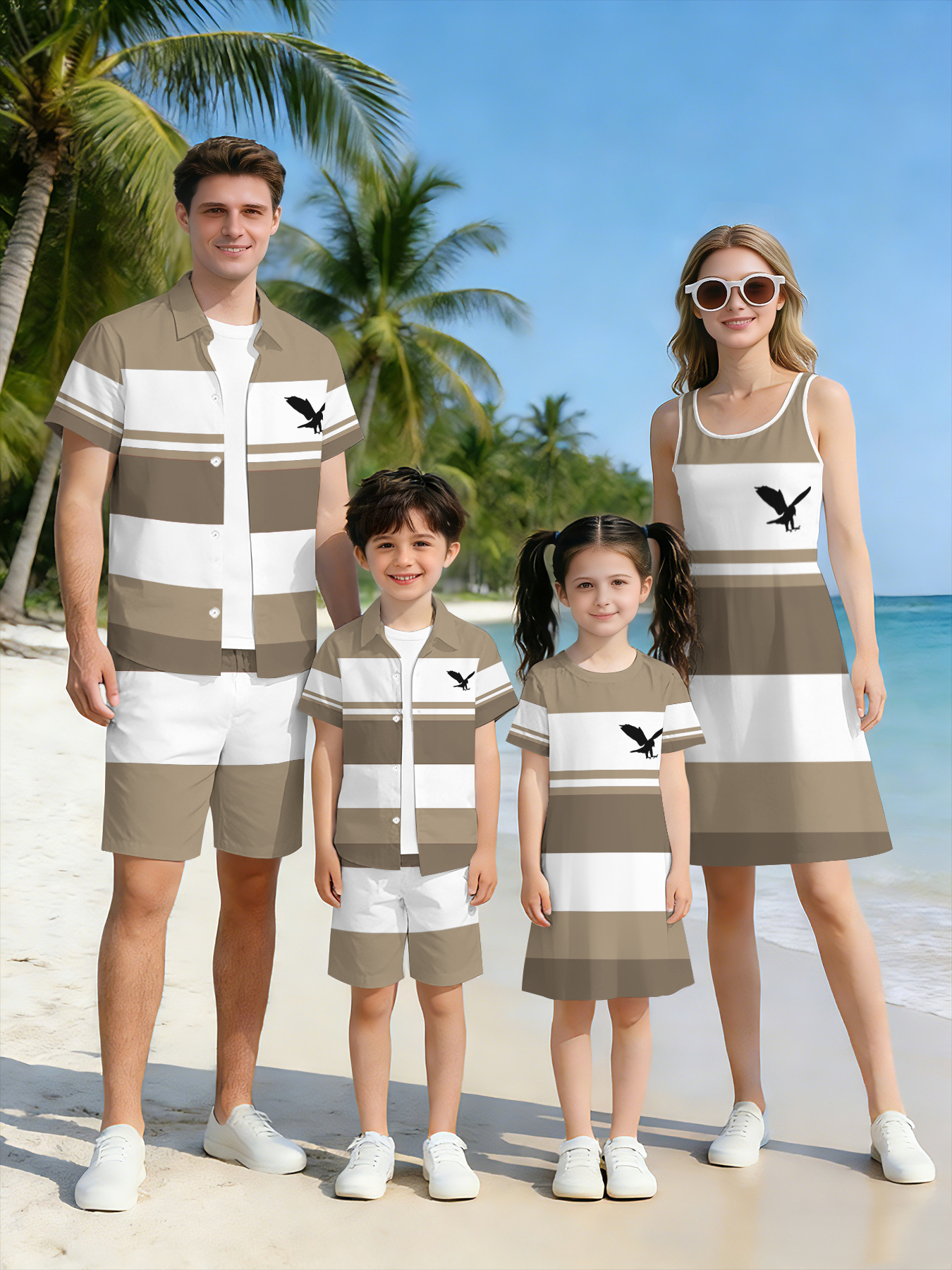 matching family outfits sold on Temu United States