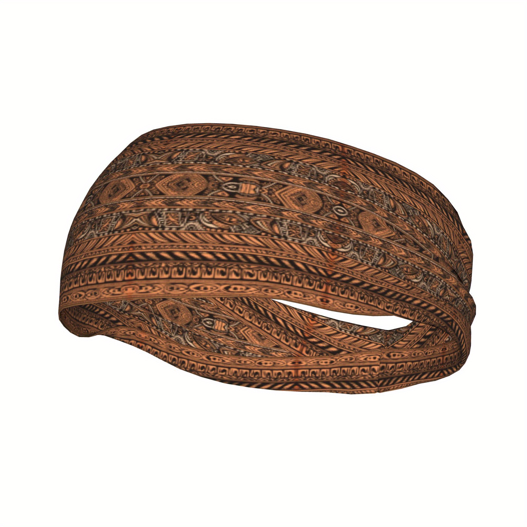 TEMU Bandeau de sport 2D imprimé, design vintage tribal ethnique et amusant