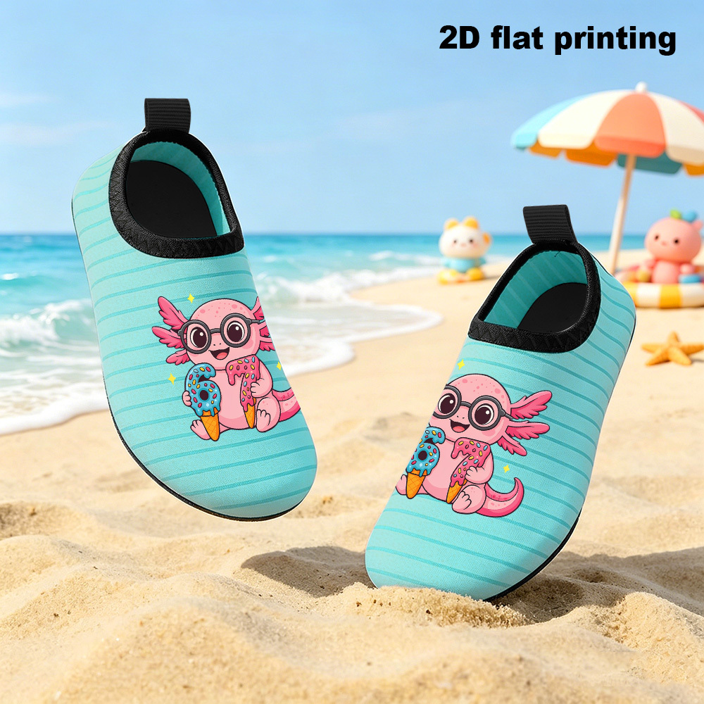 TEMU 1 Pair, 67 Patterns, 2d Cartoon Printing, River Trekking Shoes, Kids Wading Shoes, Kids River Trekking Shoes, Ideal Gift For Birthdays,