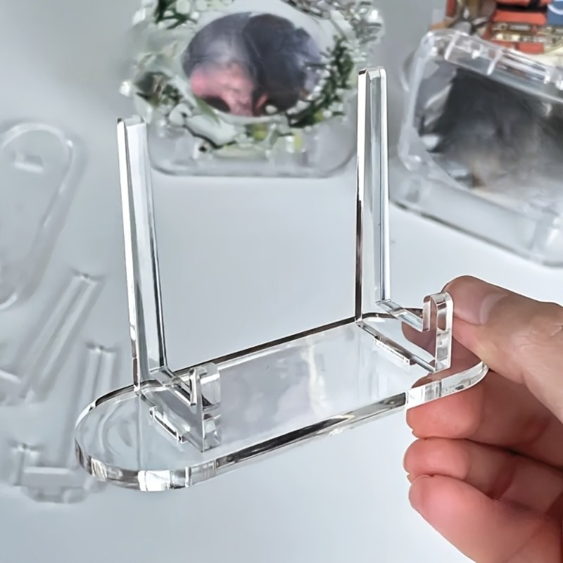 TEMU 6pcs Heavy-duty Display Stands With Independent Base - Suitable For Business Cards, Photos, Postcards - Suitable For Offices, Retail Stores,