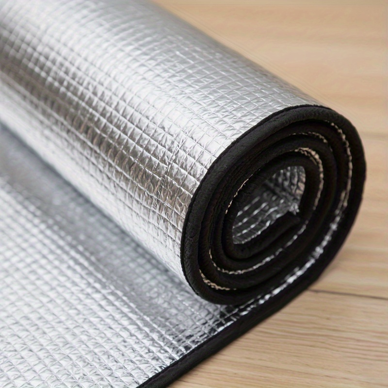 portable outdoor double sided aluminum foil moisture pad with storage bag foldable waffle weave design for insulation   travel beach hiking picnics camping tents   use Product details 3