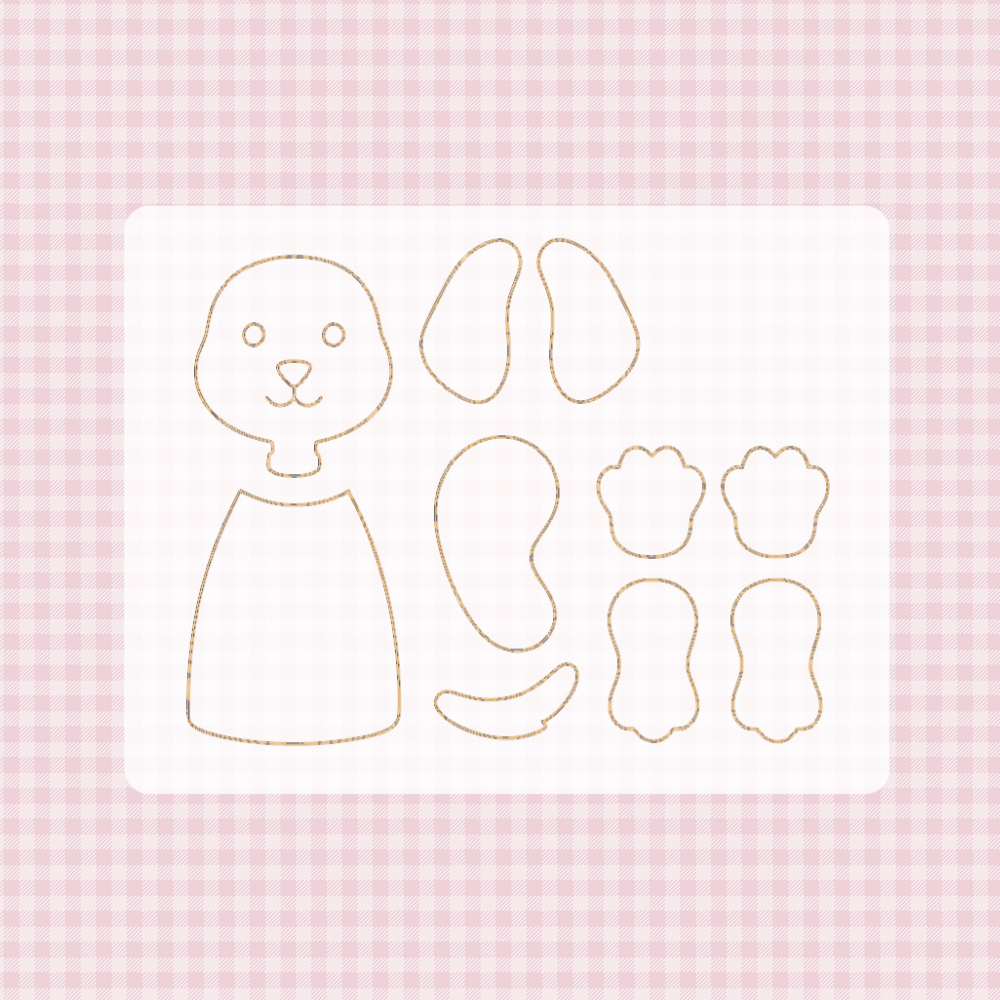 TEMU 1pc Puppy Sewing Template, Young Dog Craft Template, Quilting Template, Reusable And Washable, Suitable For Dog Templates, Beginner Sewing