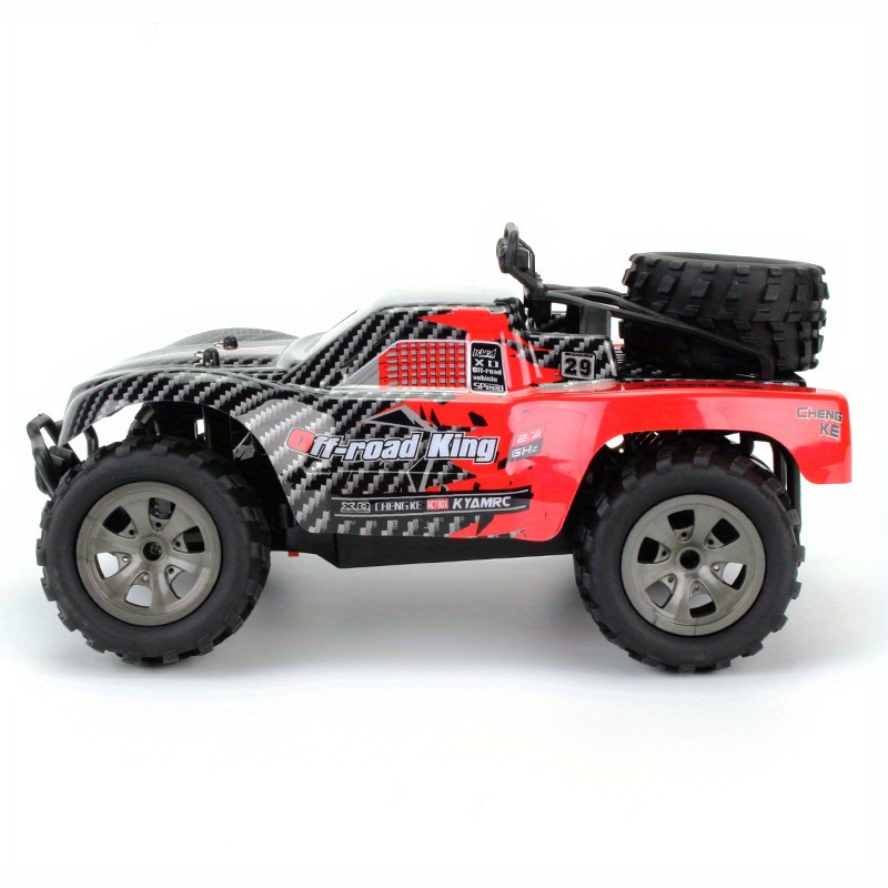 KYAMRC1:18 MPH High-Speed Off-Road RC Car - 2.4G Short Car Racing Climbing Vehicle, 4-Wheel Off-Road Design, USB Rechargeable, 4 Colors (Red/Green/Blue/White) for Outdoor Adventures, Adventure Gear, Durable Plastic Body