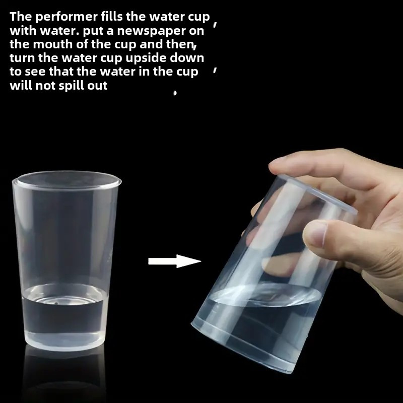 

Magic Water Cup Trick, Transparent Plastic, Float And With Water, Cup For Stage And Magic Props, Ideal Christmas Gift