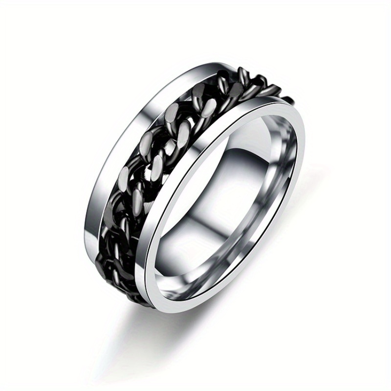 5pcs men s   steel 316 ring set - rotatable design multifunctional ring set, fashionable and trendy, ring set, birthday gift for boyfriend, husband and brother Product details 8