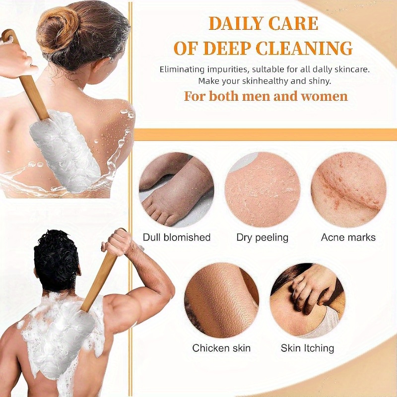 3pcs sponge sponge sponge set exfoliating mesh foam ball easy to clean and   for men and women body cleaning back rub tool Product details 4