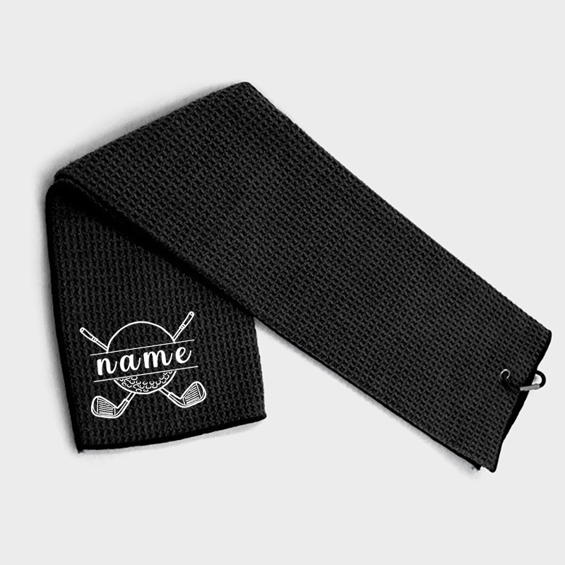 TEMU Personalized Golf Towels - Custom Engraved/printed Golf Club Designs, Made From High-quality Durable Fabric, Mixed Colors - Perfect Gifts For