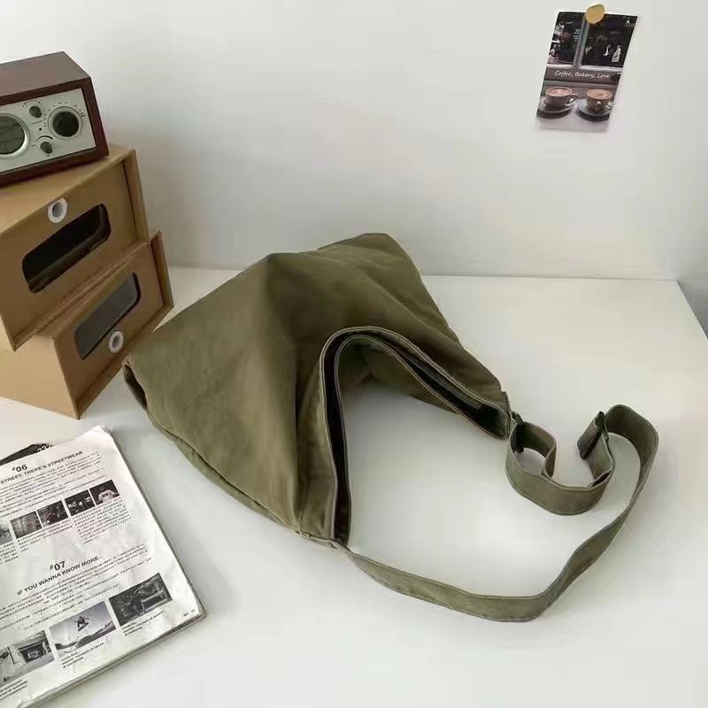 TEMU Retro Crossbody Bag, Large Capacity Casual Minimalist Messenger Bag Canvas Bag, Easy Everyday Crossbody Bag, Suitable For Work, Travel, And