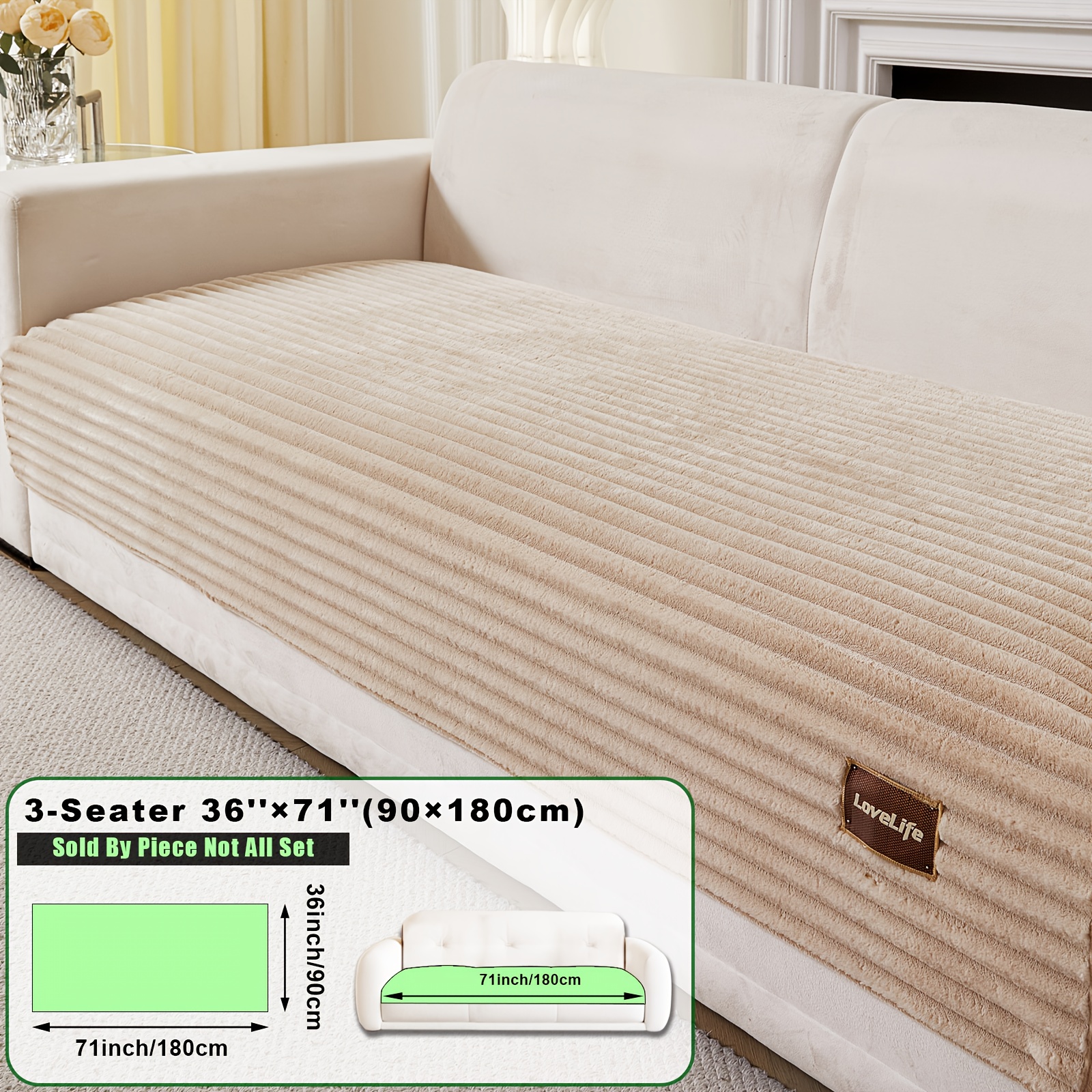 E-shop Xi . Plüsch-Sofakissen – extra dickes, weiches Flanell-Sofa-Bettkissen, Plüschtextur, mehrere Farben, rutschfeste Rückenunterstützung,