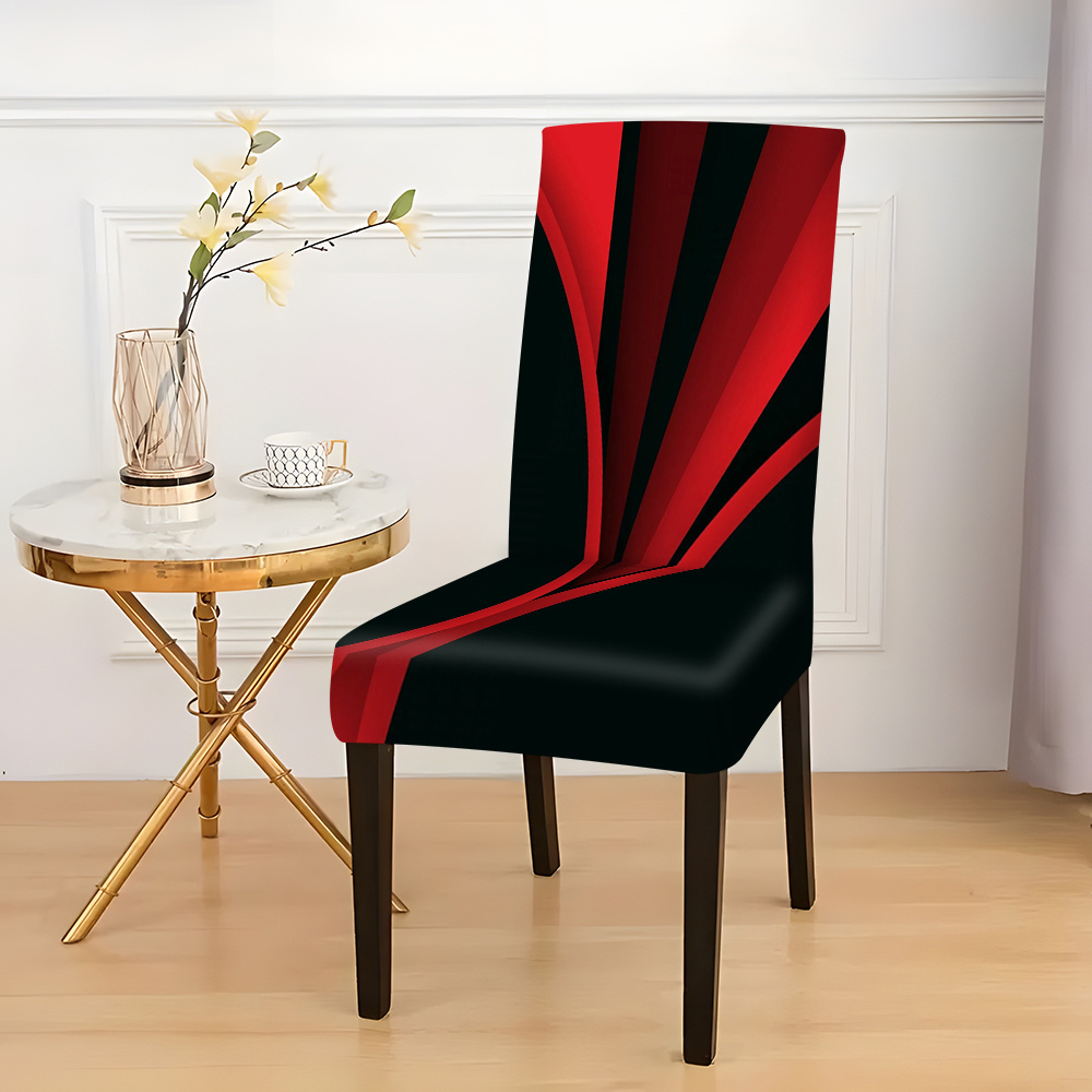 

Ensemble de 2/4/6 couvre-chaises haut de gamme avec imprimés et rouge texturés, pour une décoration et . Convient aux chaises de protection et de décoration, pour une universelle et saisonnière.