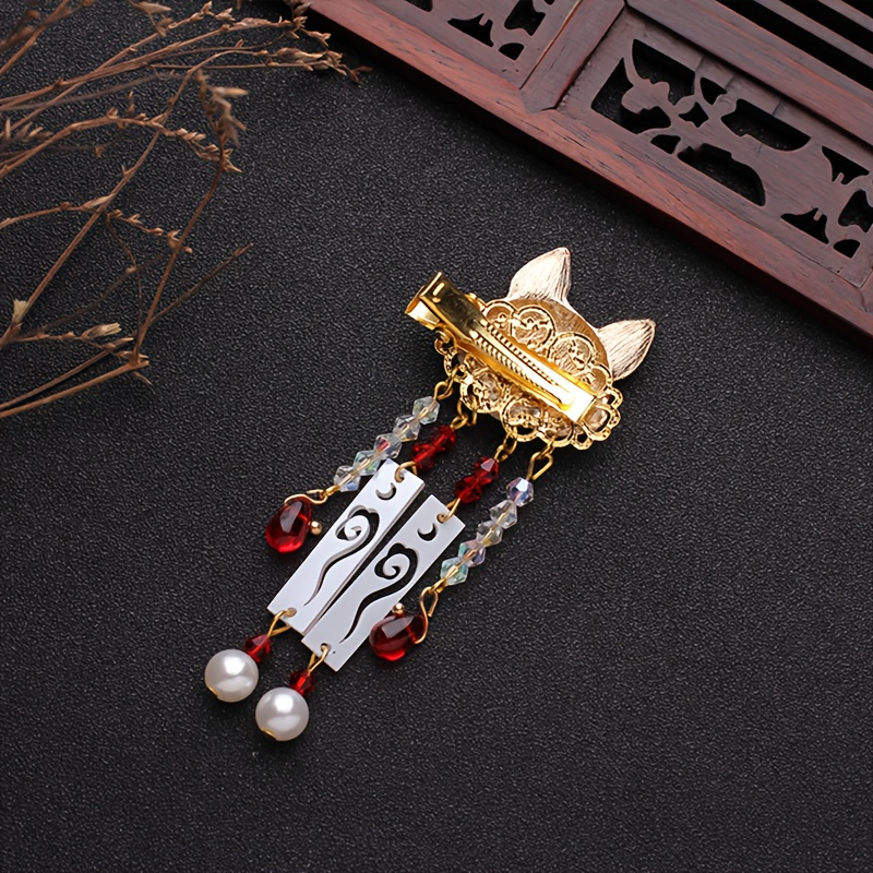 two cute fox tassel hairpins vintage hair clips hanfu hair accessories for women   hairpins with a   and simple animal design in mixed colors   everyday wear and halloween durable hair accessories for stylish looks Product details 2