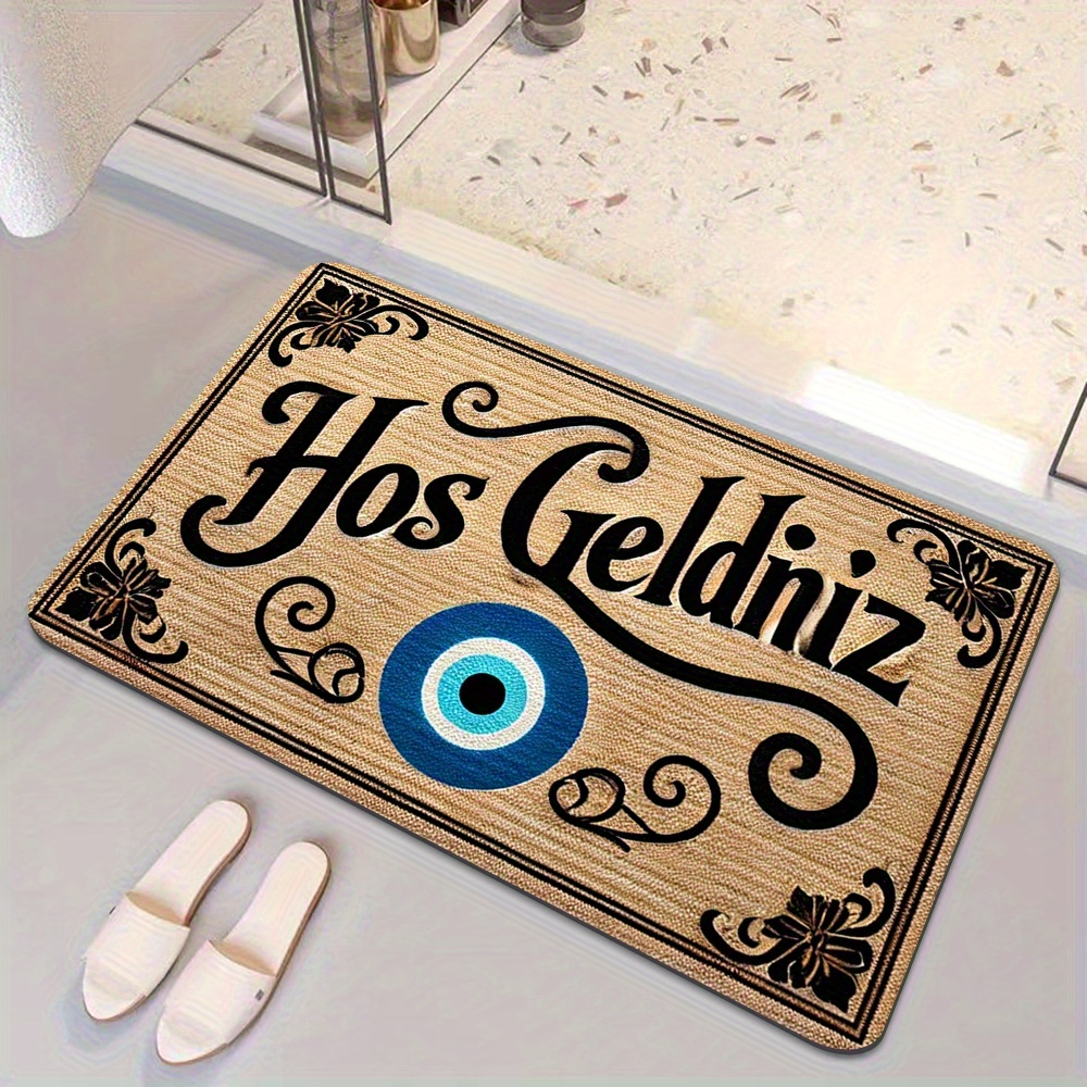 TEMU Bath Mat, Quick-dry Diatomaceous Earth Bathroom Mat With Rubber Backing, Washable Rectangular Bath Mat, Machine Made, Non-slip & Decorative Bath