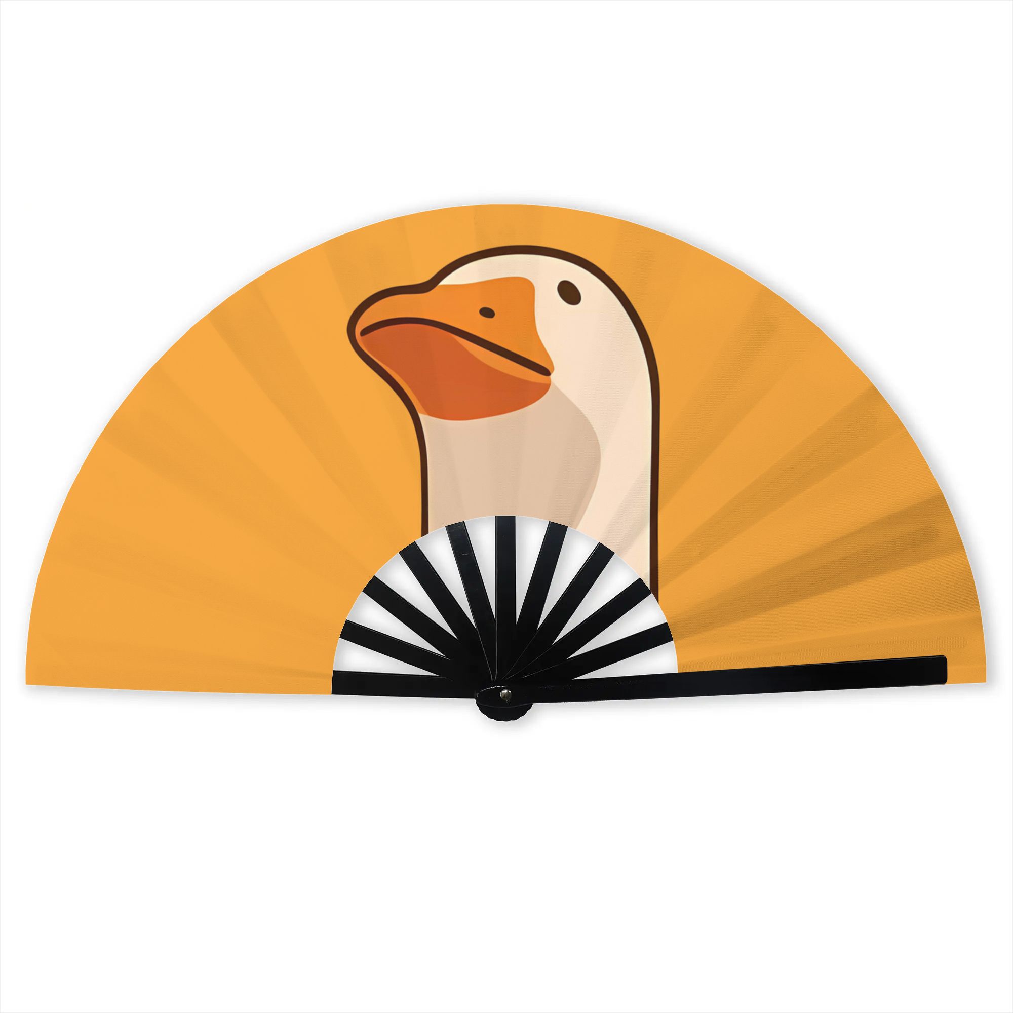 TEMU 2d Print Design Funny Design Folding Fans Foldable Fan Easy To Carry, Without Battery
