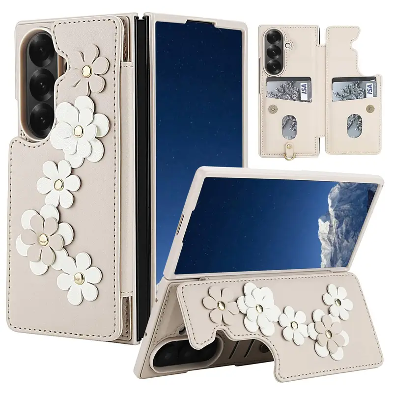 Phone case: for Galaxy Z Fold 7/ 6/ 5/ 4/ Case, Wallet with Card Holder, Cute * Crossbody Phone Purse for Women, Magnetic Kickstand Shockproof Cover with Wrist Strap Lanyard Phone Case Phone case: for Galaxy Z Fold 7/ 6/ 5/ 4/ Case, Wallet with Card Holder, Cute * Crossbody Phone Purse for Women, Magnetic Kickstand Shockproof Cover with Wrist Strap Lanyard Phone Case