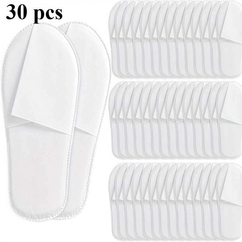 TEMU 15 Paires de Chaussons Jetables, et Confortables pour Invités, Semelle Étoilée Élégante, Idéal pour Hôtels et — Respirant avec Coussinage Épais,