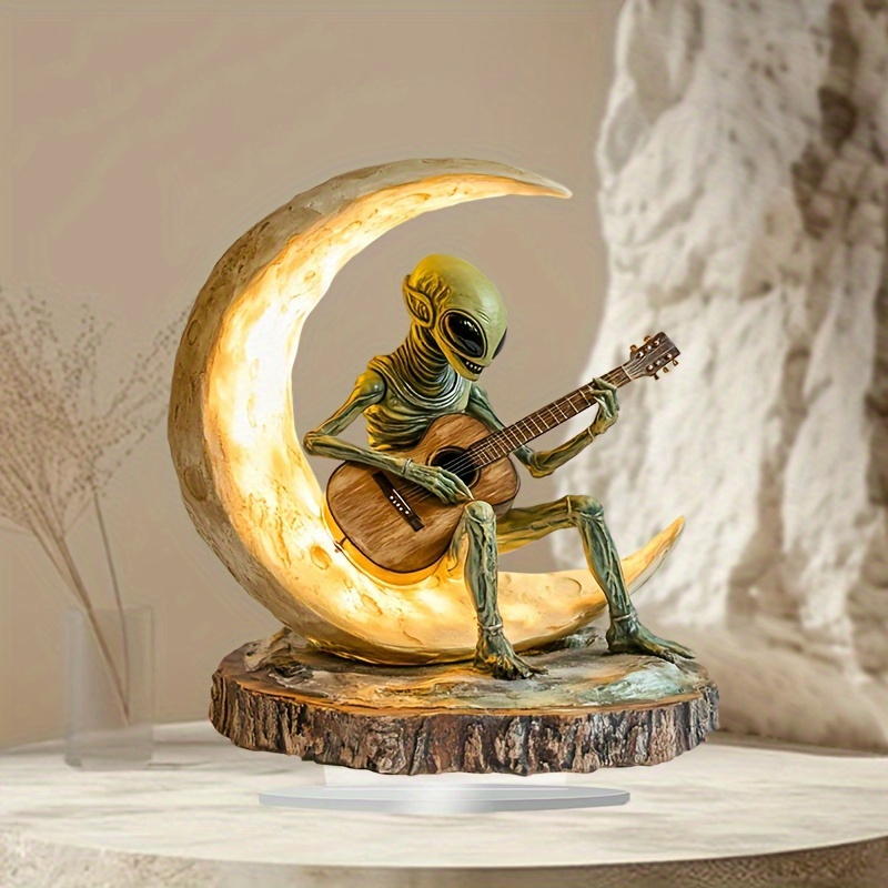 

1pc Guitarist Statue - 6.7" Decorative , Display For , , - Multipurpose Decor, No