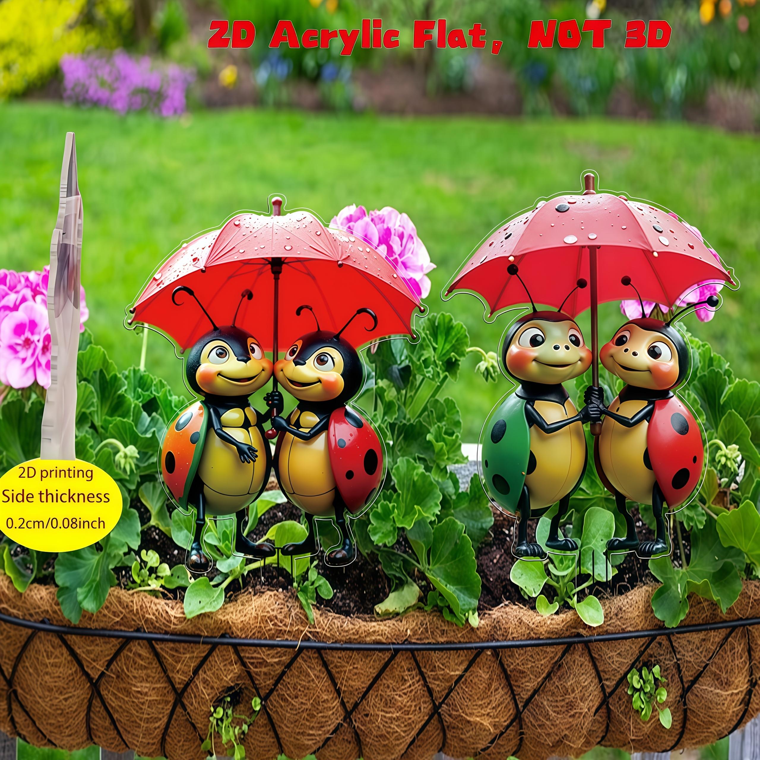TEMU 2d Flat 2d Flat 2d Flat 2d Flat 2d Flat 2pcs Cute Ladybugs Umbrella Acrylic Garden Yard Decorations Ground Stakes Suitable For Flower TEMU 2d Flat 2d Flat 2d Flat 2d Flat 2d Flat 2pcs Cute Ladybugs Umbrella Acrylic Garden Yard Decorations Ground Stakes Suitable For Flower
