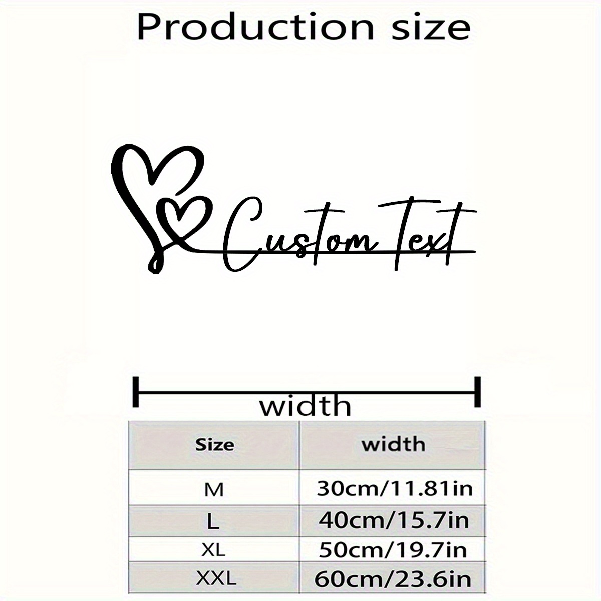 TEMU 1pc Customizable Line Heart Personalized Logo Sign, Scene Party Hanging Ornaments, Door Decoration, Wrought Iron Wall Ornaments, Wall-mounted