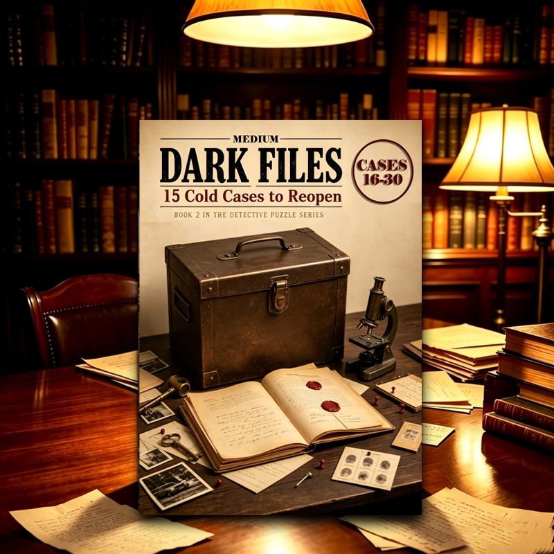 Unsolved Case Detective Game, Medium Difficulty Mystery Challenge