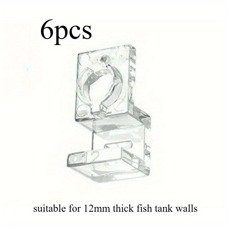 6pcs Fish Tank Acrylic Clips For 5.5mm~15mm Wall Thickness Aquarium Lid Cover Support Holder Bracket Clamp Stand Supplies