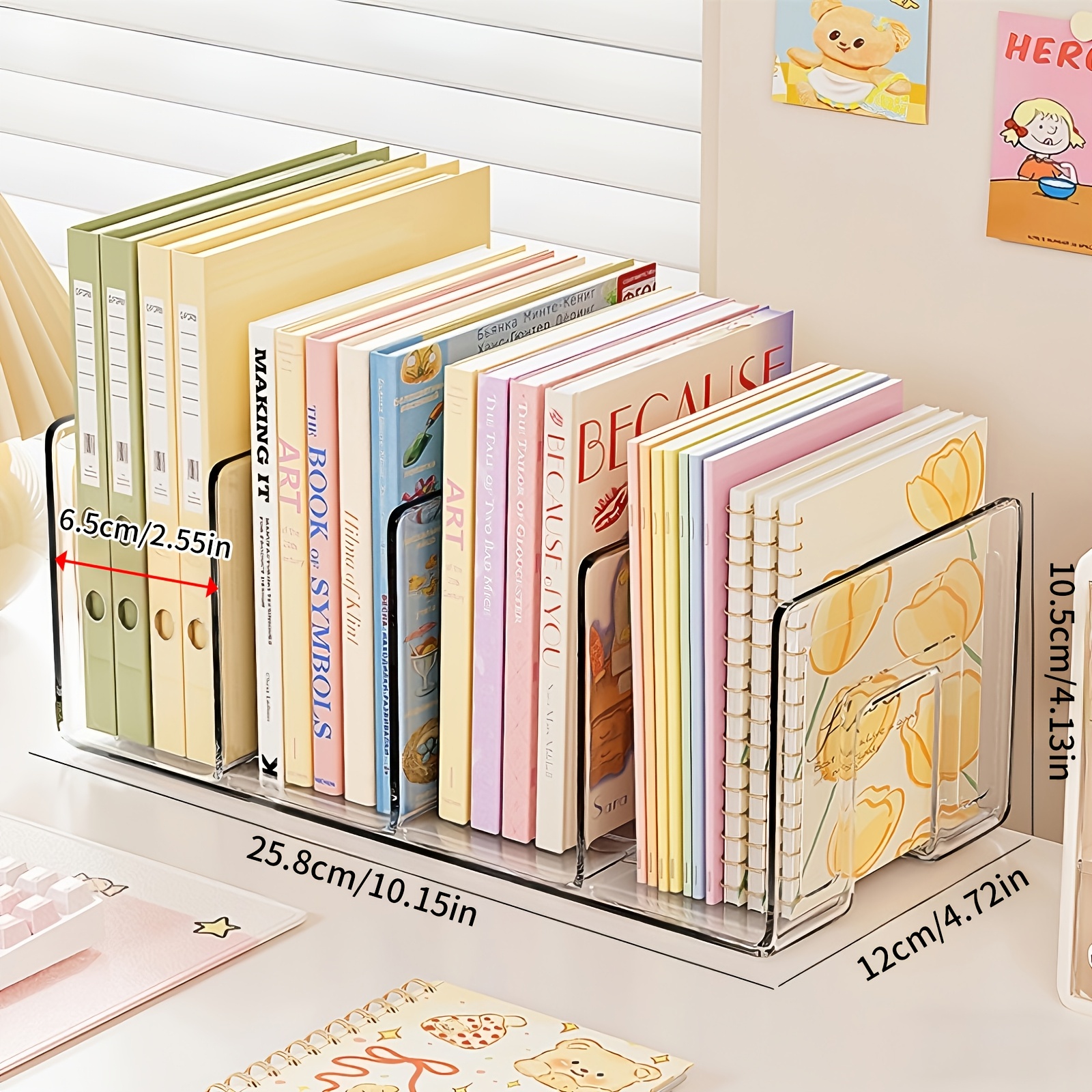 6 Pack Acrylic Book Stand, Clear Book Display Seychelles