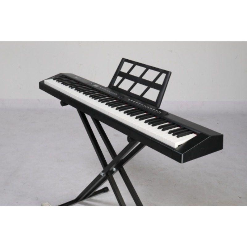 gpp 105 88 key full size semi weighted standard keyboard digital piano featuring a dual tube x shape stand