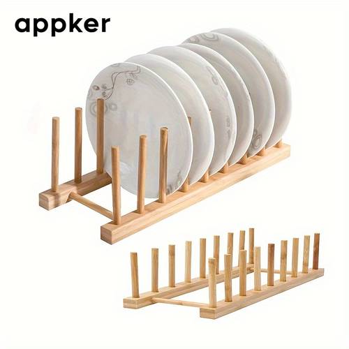 2 3 4 6 7 grids bamboo tray bowl drain rack food tray storage rack cover cutting board cup drying rack vertical drain rack storage rack cabinet organization dry