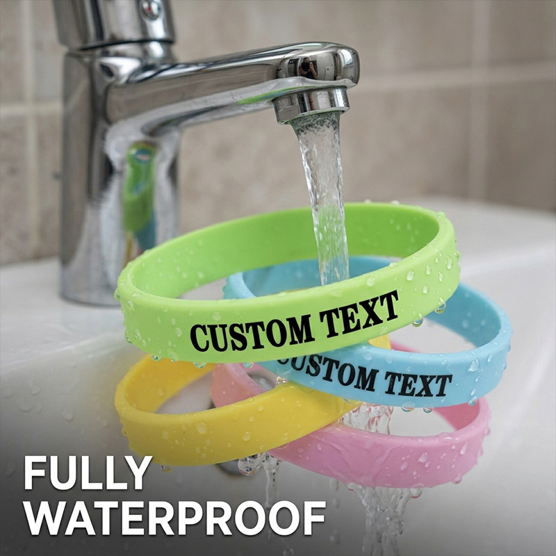 180pc Glow-in-the-Dark Custom Wristband Set, Personalised