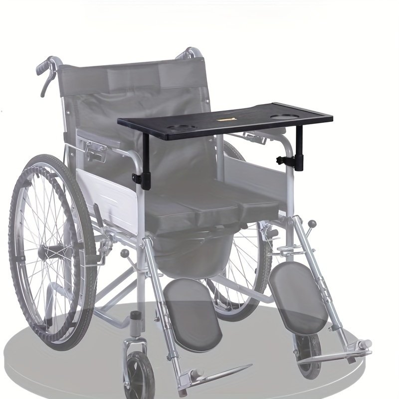 

Portable Wheelchair Tray Table With Cup Holder - Ideal For Elderly & Disabled, Dining & Support, Fits Most Wheelchairs