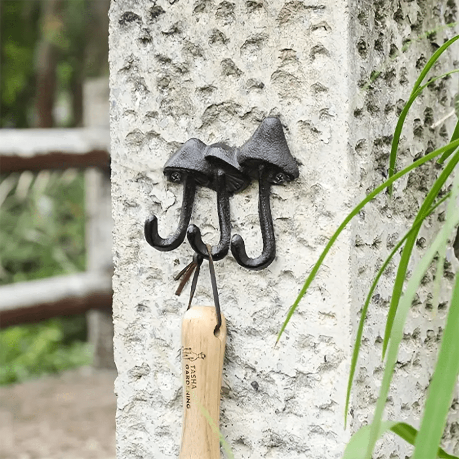 wooden mushroom clothes caps hook bathroom clothes hanger Temu