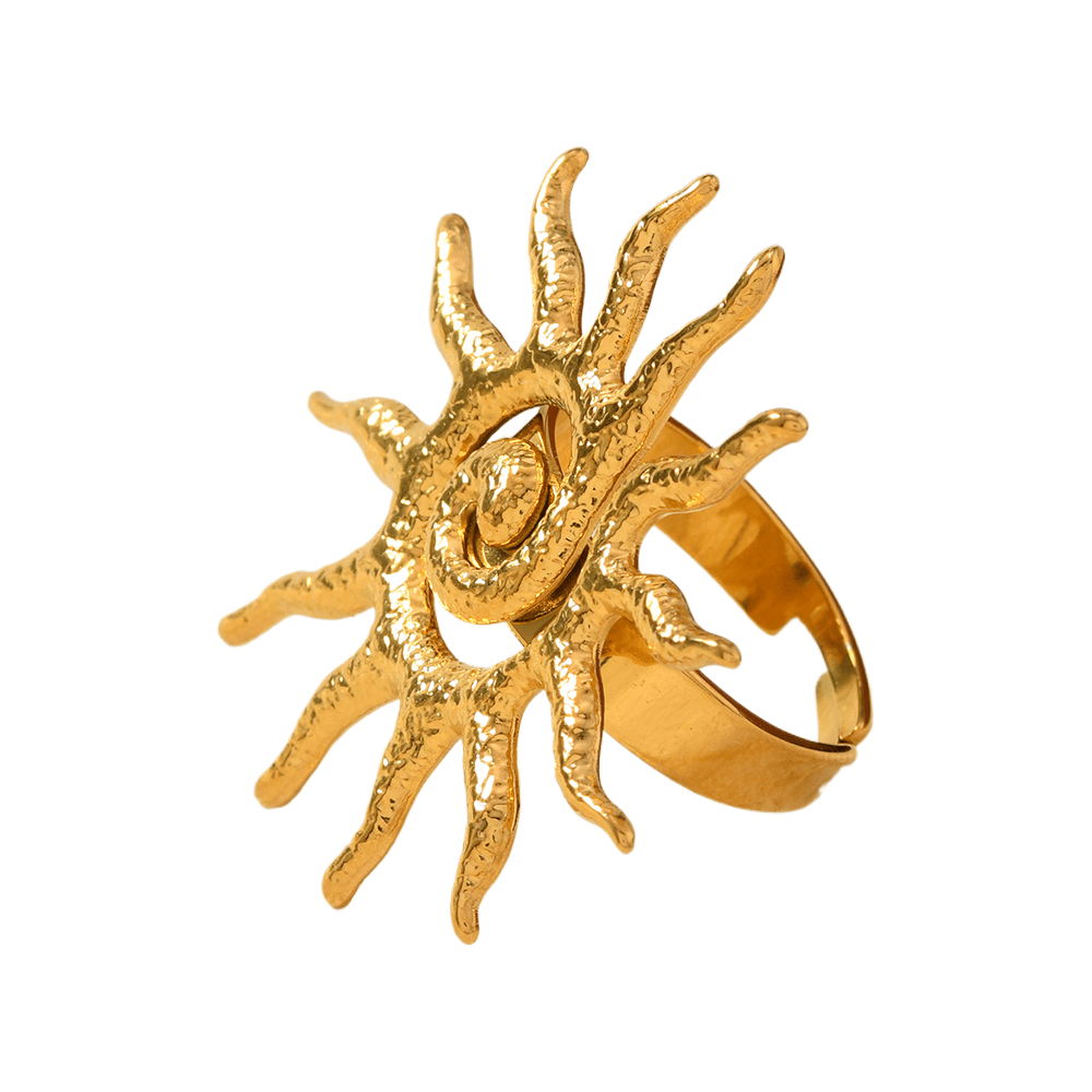 TEMU Bague Plaquée Or 18k en Acier Inoxydable 304 -décoloration pour Femme et Homme