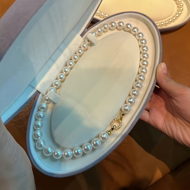 10mm Faux Pearl Necklace, Elegant & Romantic, Gift for Her