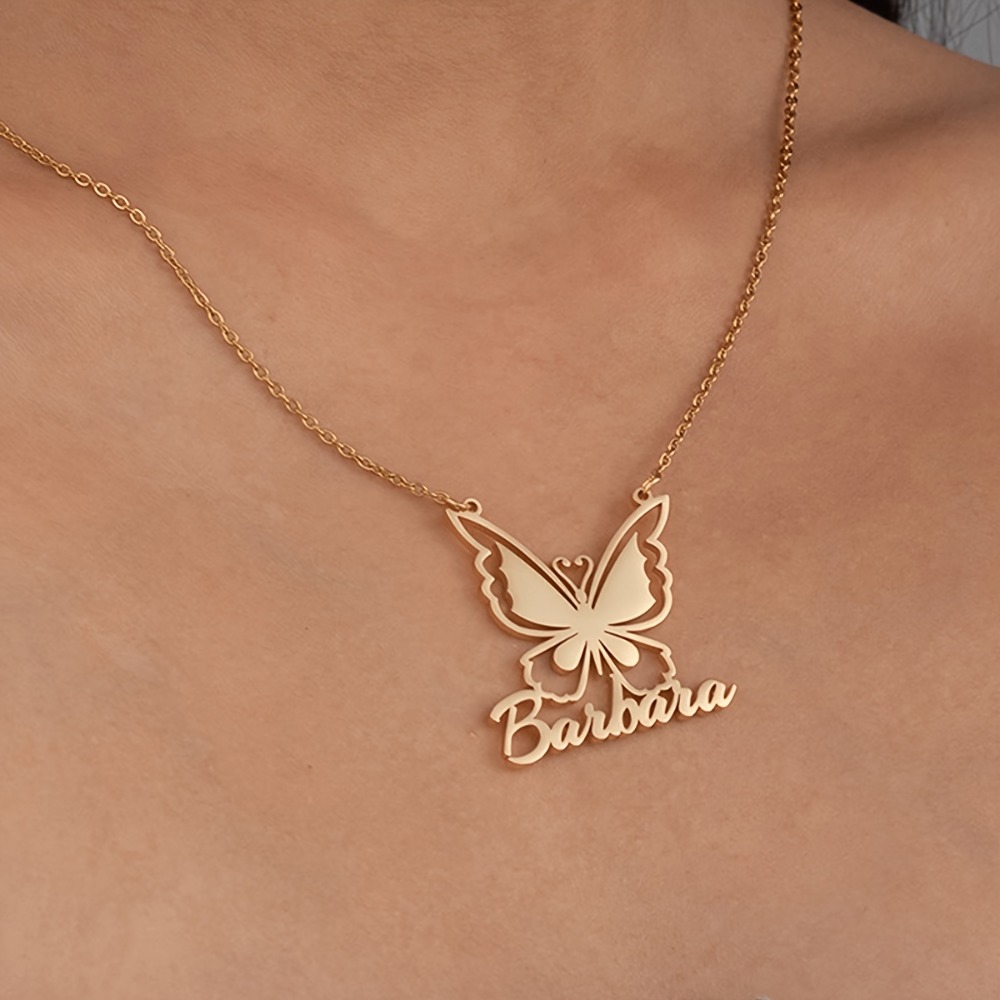 Custom Personalized Butterfly Necklace — Unique Gift for Her