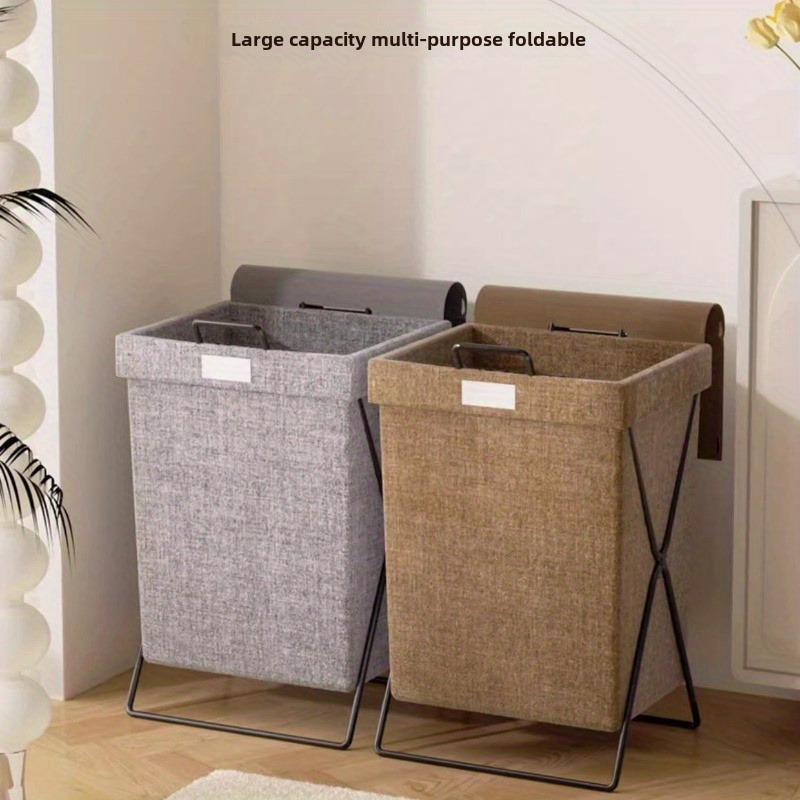 

Foldable Laundry Hamper - Carbon Steel, Rectangular Dirty For Bathroom & Rooms, Laundry Baskets